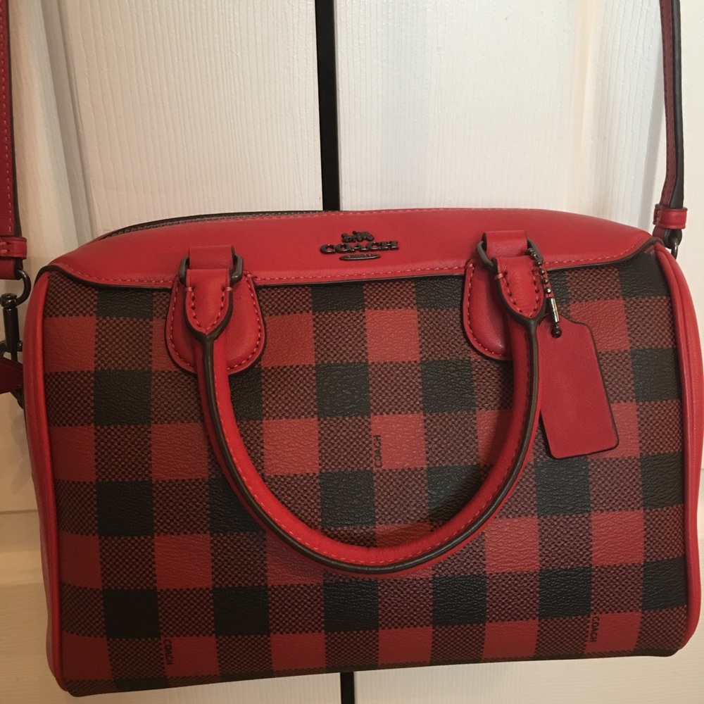 Coach mini Bennett Satchel with Gingham Print